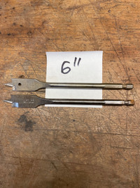 6 inch X 5/8 inch Spade Drill bits $3 each 