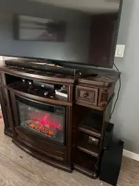 Tv stand with fireplace