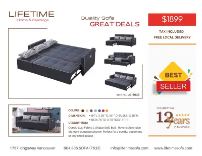 Item No. LG 5023 Limited Time Offer: NOW $1899 Tax Included & Free Local Delivery Description Condo...