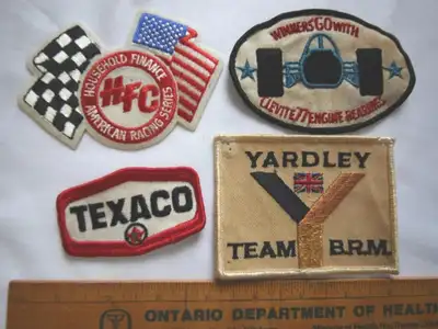 4 VINTAGE RACING PATCHES - YARDLEY F1 HFC TEXACO, View more