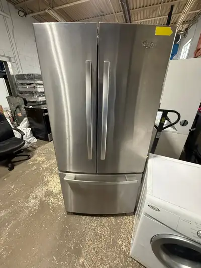 Whirlpool 33” Stainless Steel Refrigerator – Excellent Condition, View more