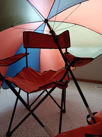 Folding Lawn Chair with Matching Umbrella