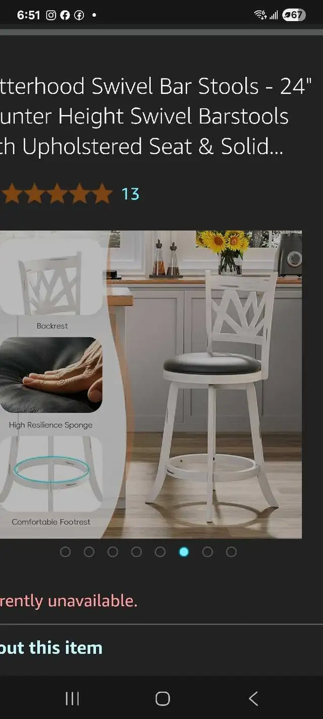 kitchen Swivel Bar Stools, 24" brand new in Chairs & Recliners in Mississauga / Peel Region - Image 9
