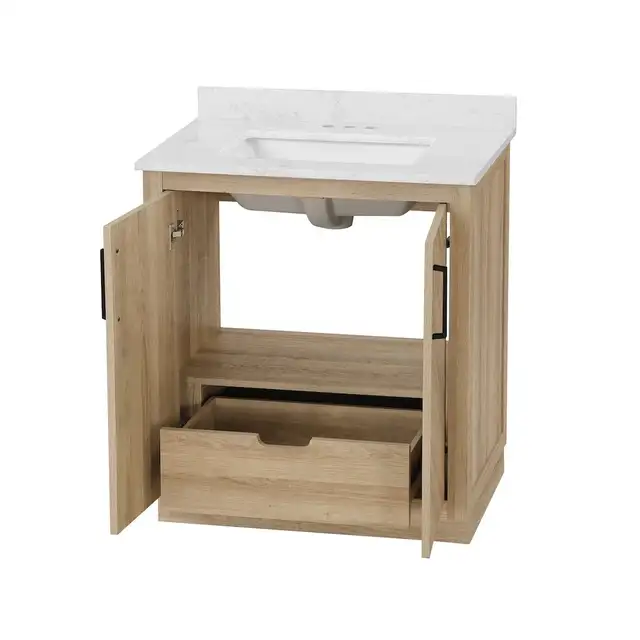 30” Bath Vanity in Weathered Tan - BOXED AND NEW in Cabinets & Countertops in Oakville / Halton Region - Image 4