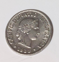 Pour collectionneur de monnaie. Pièce rare de monnaie Suisse 193