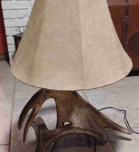 Moose antler table lamps