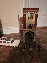 Large ghost buster playset with figures car 