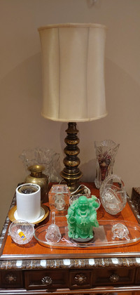 Brass BEAUTIFUL TABLE LAMP FOR SALE $75 all other things crysta