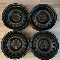Set of Four 16” Black Steel Rims