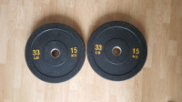 Weightlifting bumper plates 15kg/ ~35lbs