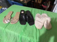 Ladies size 11 sandals and slippers 
