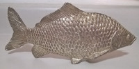 Vintage Modello Depositato Silver Carp Fish Letter Holder,