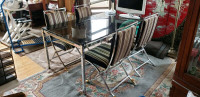 Thick Glass Rectangle Dining Table ONLY (Chairs SOLD)$(CashOnly)