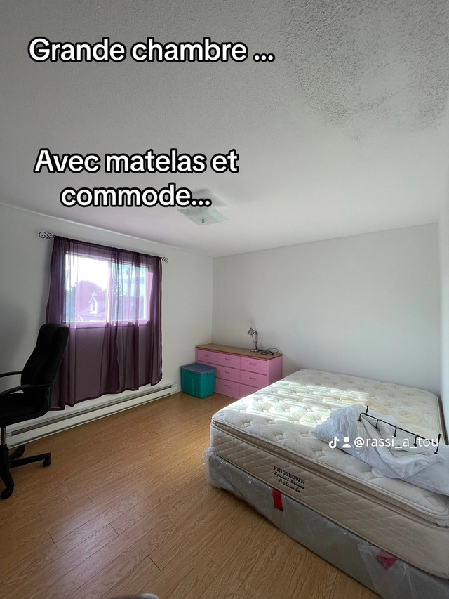 2 CHAMBRES A LOUER DANS MON APPARTEMENT POUR LE MOIS DE MAI!  in Room Rentals & Roommates in Gatineau - Image 2