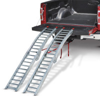 Steel Rung Folding Arched Loading Ramp, Pair, 84-in