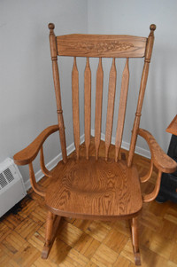 Just in Time for Mother's Day -Solid Oak Rocking Chair