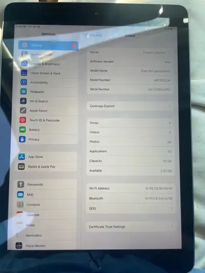 6th gen iPad 32gb wifi A1893, View more