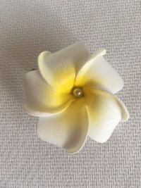 White Yellow Hair Pin Style Flower Pearl Cute Accessories 