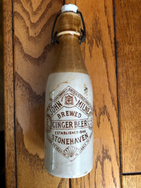 Antique Stoneware Beer Bottle - John Milne Stonehaven