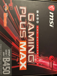 MSI b450 gaming plus max motherboard