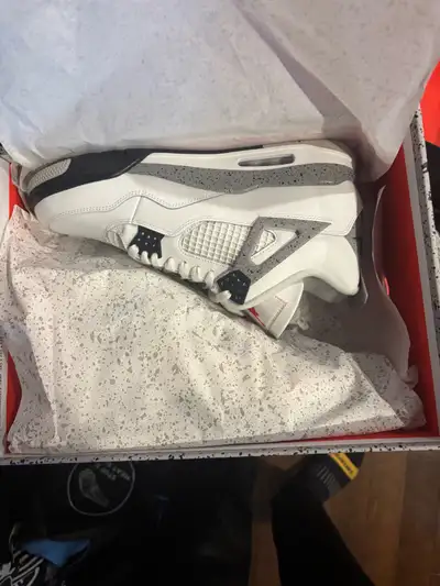 Jordan 4 white cement size 10.5/11, View more