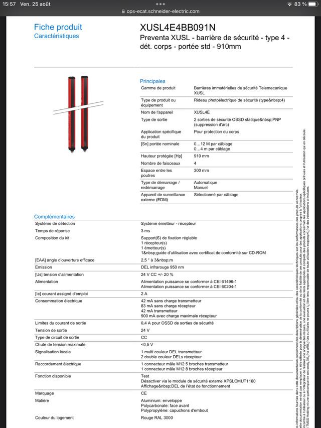 Barrière de sécurité Telemecanique (sensors) dans Autres équipements commerciaux et industriels  à Drummondville - Image 4