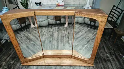 Oak Mirrored Wall Cabinet, View more