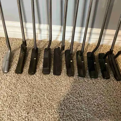 9 Assorted Vintage Ping Putters, 1 Wilson.