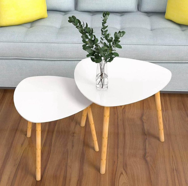 Side Tables Living Room Tables, Nesting Tables Set of 2 Small Co in Coffee Tables in Mississauga / Peel Region