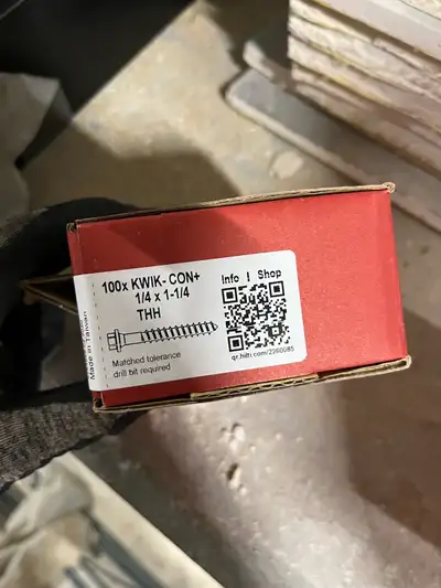 Hilti kwik con+ screws, View more