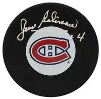 Jean Béliveau autographed puck