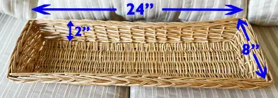 Long Natural Wicker Baskets (2 available), View more