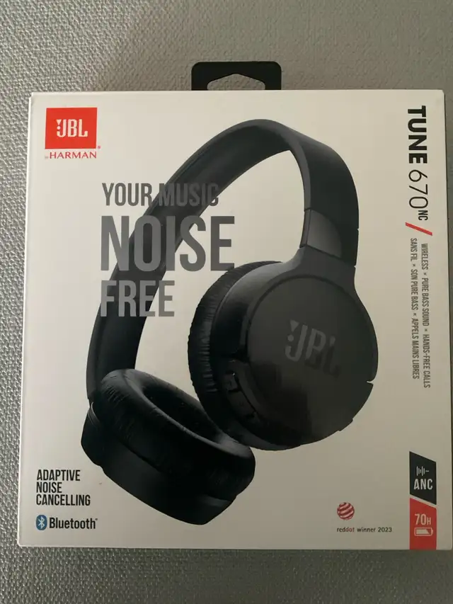 JBL wireless noise cancelling headphones - Tune 670NC628647436473631212