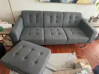 Structure sofa / couch with Ottoman