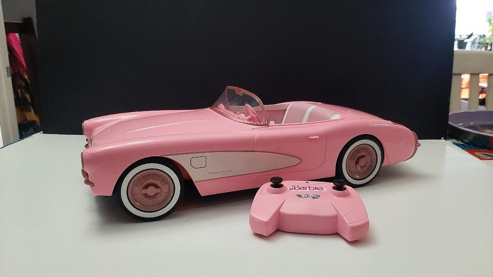 PINK CORVETTE FROM 2023 BARBIE THE MOVIE! REMOTE CONTROL! | Children ...