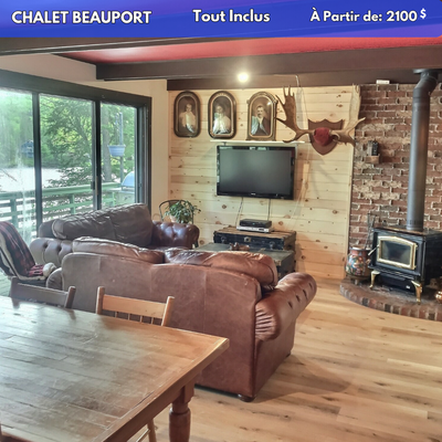 CHALET A QUEBEC AU BORD DE L'EAU - SECTEUR LAC-BEAUPORT (5 MINS DU RELAIS) - LIBRE MAINTENANT Idéal...