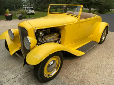 1930 Model A; steel car; 350-700R4 Ford 9”; Willwood disc brakes; ceramic coating; lots of chrome, h...