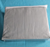 Single / Twin size bed sheet set 100% cotton light grey percale