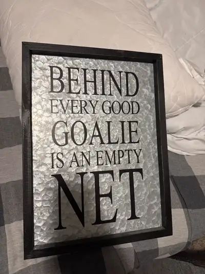 Hockey goalie sign, View more