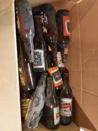 Glass beer bottles vintage 