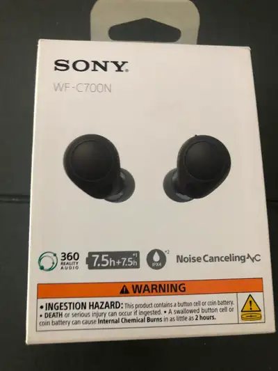 Experience premium audio with these Sony WF-C700N noise canceling earbuds, which are in new conditio...