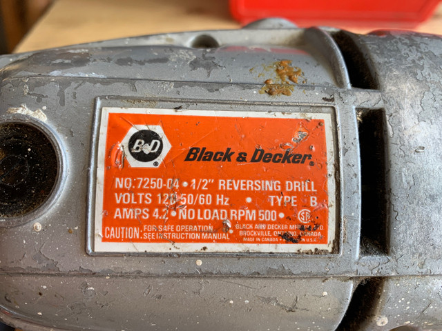 BLACK & DECKER 1/2” DRILL in Power Tools in Kawartha Lakes - Image 2