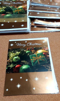 36 units of merry christmas greeting cards with envelopes.