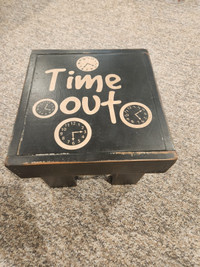 Rustic Wooden Time Out Kid Stool