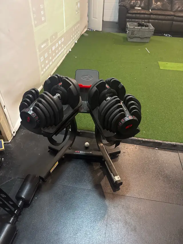 dumbbells 1090 Bowflex adjustable with stand436100330192916480