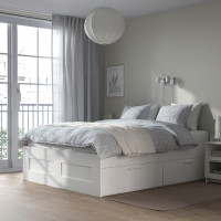 FREE IKEA BRIMNES Full/ Double Bed frame with storage white