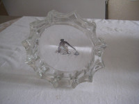 VINTAGE CURLING--HEAVY  LED GLASS  ASHTRAY/BOWL/CHAMPION AWARD??