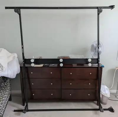 Versatile Heavy Duty Bed Frame - $25 This heavy duty bed frame supported our “split king” king size...