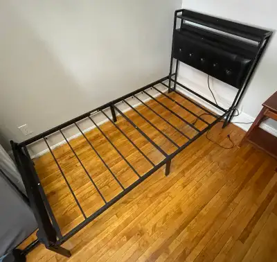 TWIN BED-FRAME LED/CHARGING DOCK, View more