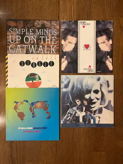 set 44: Pet Shop New Order Camouflage Simple Minds vinyl records, View more